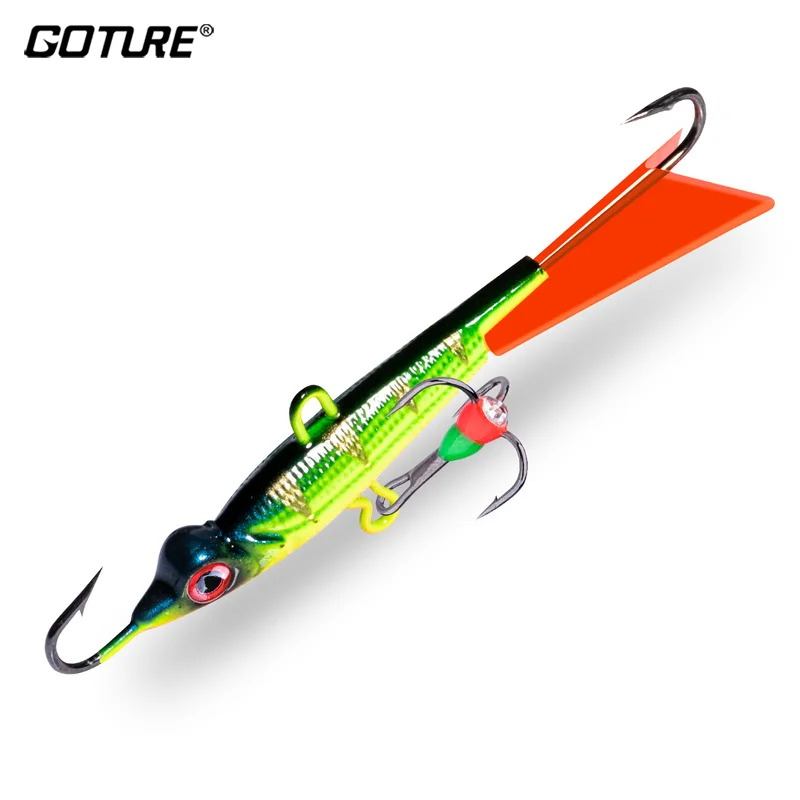 Goture 1PC Winter Balancers 6.6cm 9.4g Ice Fishing LureJigging Rap with a Minnow Profile Balance for Winter Fishing 2 Colors