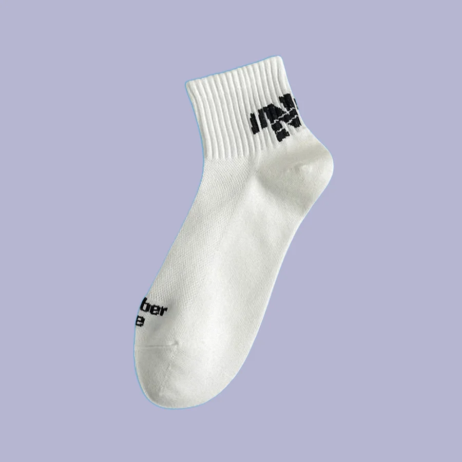 Chaussettes de sport décontractées pour hommes, chaussettes courtes All-Match, haute qualité, bateau, extérieur, tendance, nouveau style, mode, 5/10 paires