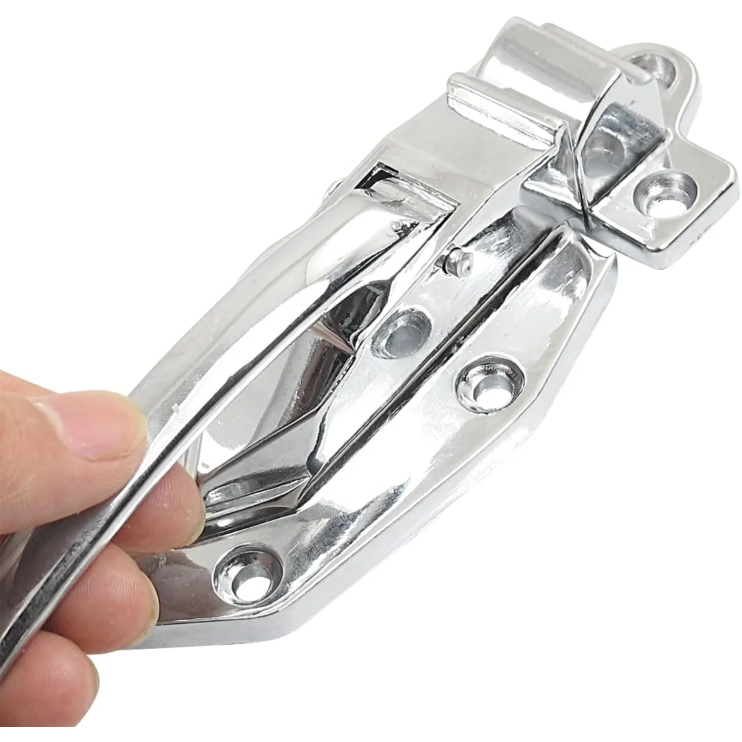 باب الفريزر مثبت على السطح بمقبض مزلاج، 145 ملم، فضي