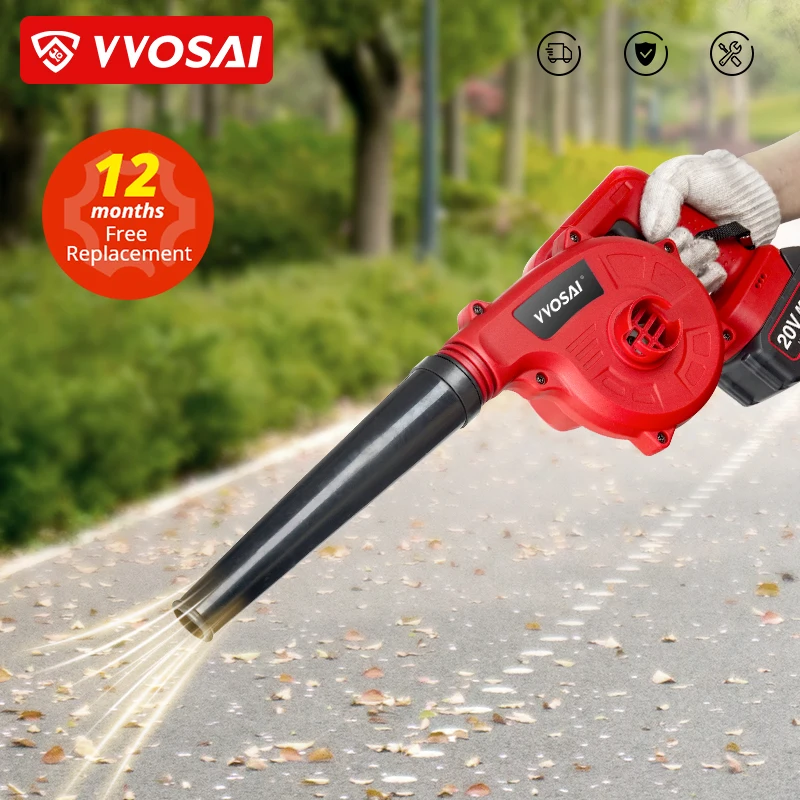 VVOSAI-soplador de hojas eléctrico inalámbrico, herramientas de jardín para batería de litio Makita de 18V