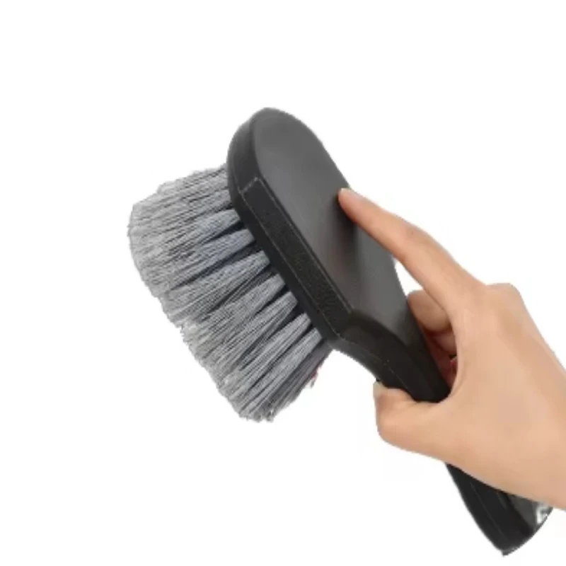 Multi Functional Long Handle Black Car Wheel Hub Tire Cleaning Brush view 2