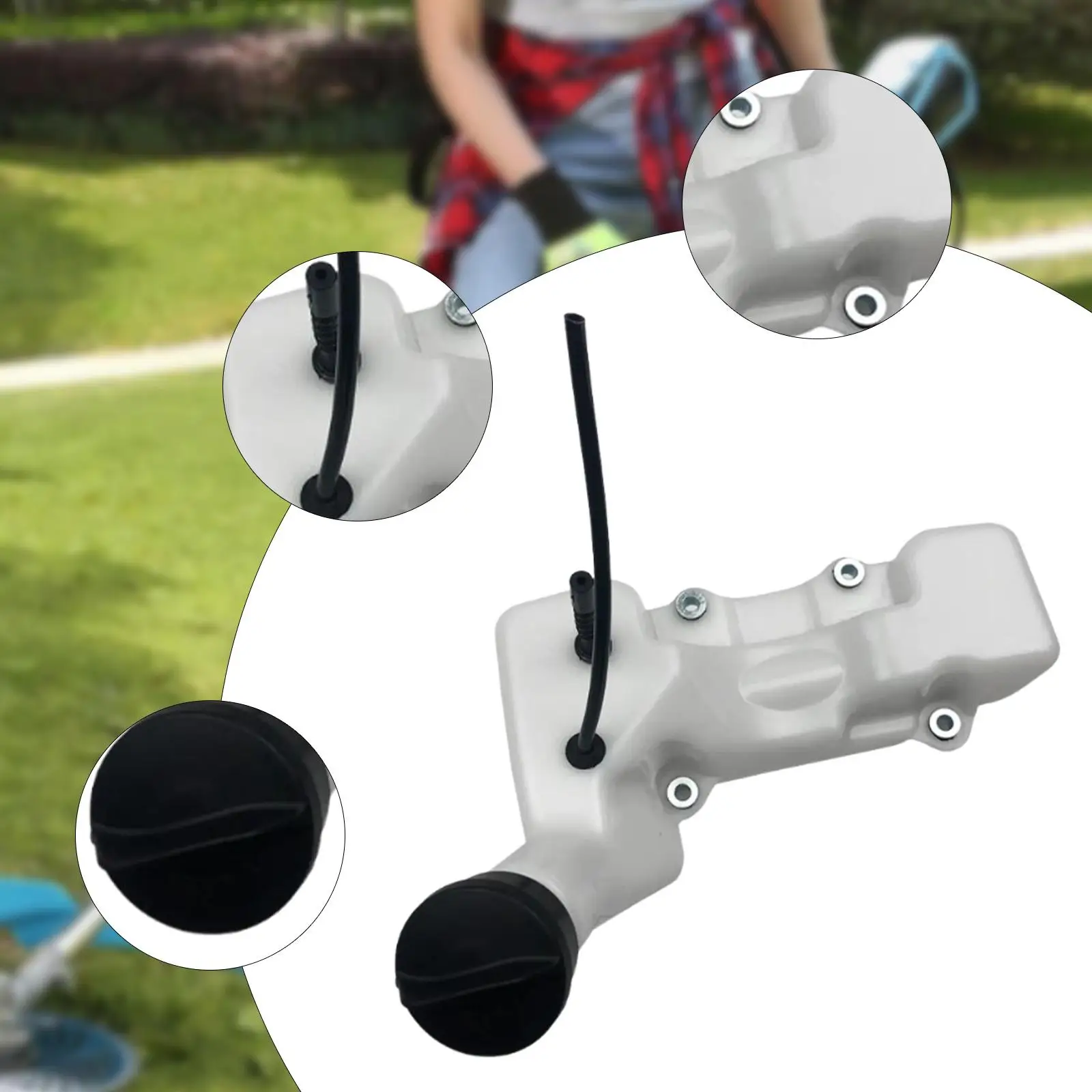 

Gas Fuel Tank Replace Replacement String Trimmer Fuel Tank Lawn Mower Oil Container with Cap for BT120C FS250 FS350 FS200 FS120