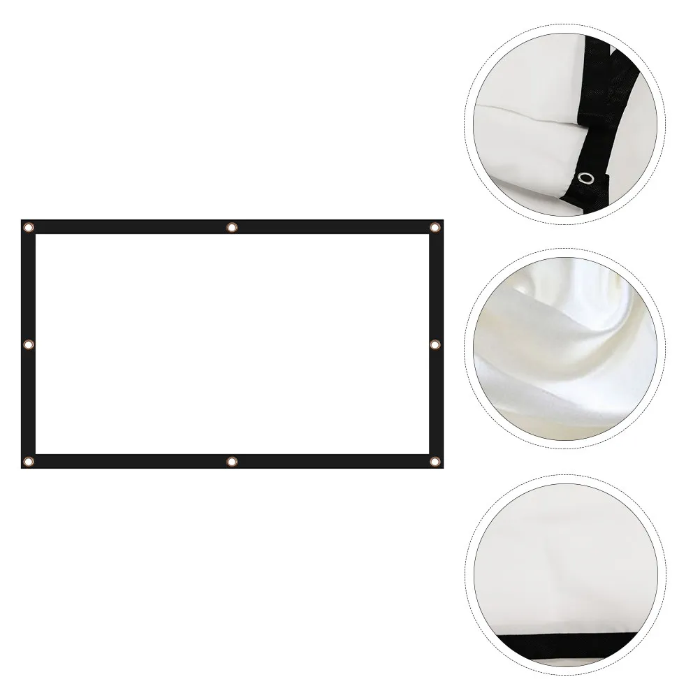 

120-дюймовый легкий складной экран для проектора 16:9 из премиального полиэстера, портативный, компактный дизайн для кемпинга и учебных классов