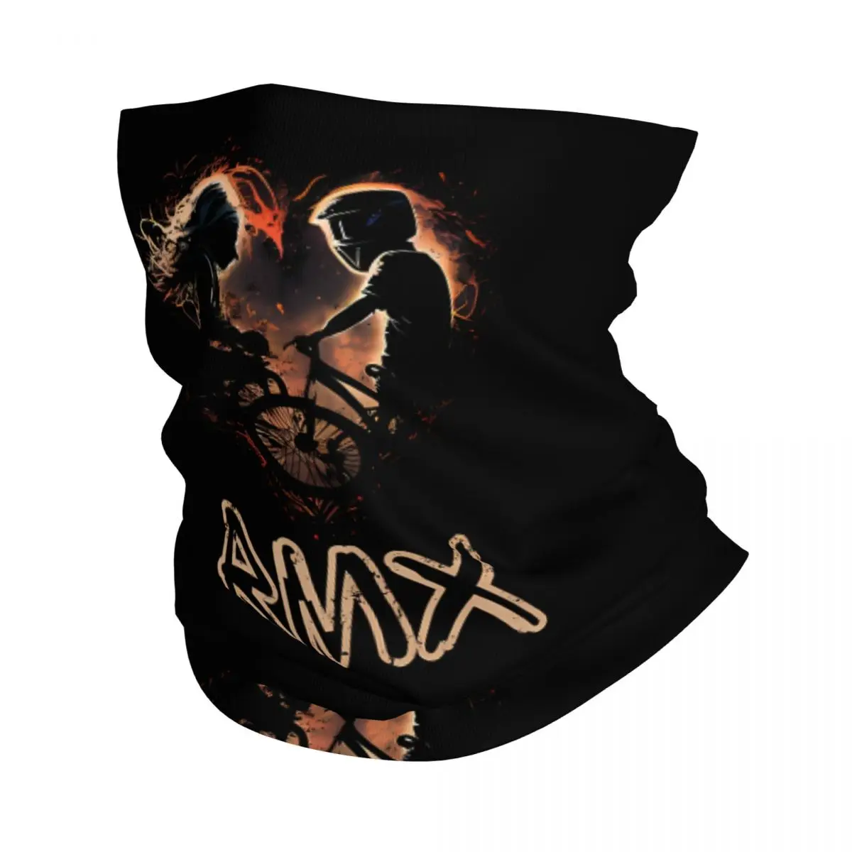 BMX Valentine Riders And Lover Colour BMX VALENTINES DAY DESIGN Neck Cover Printed Face Mask Balaclava Cycling Unisex Adult