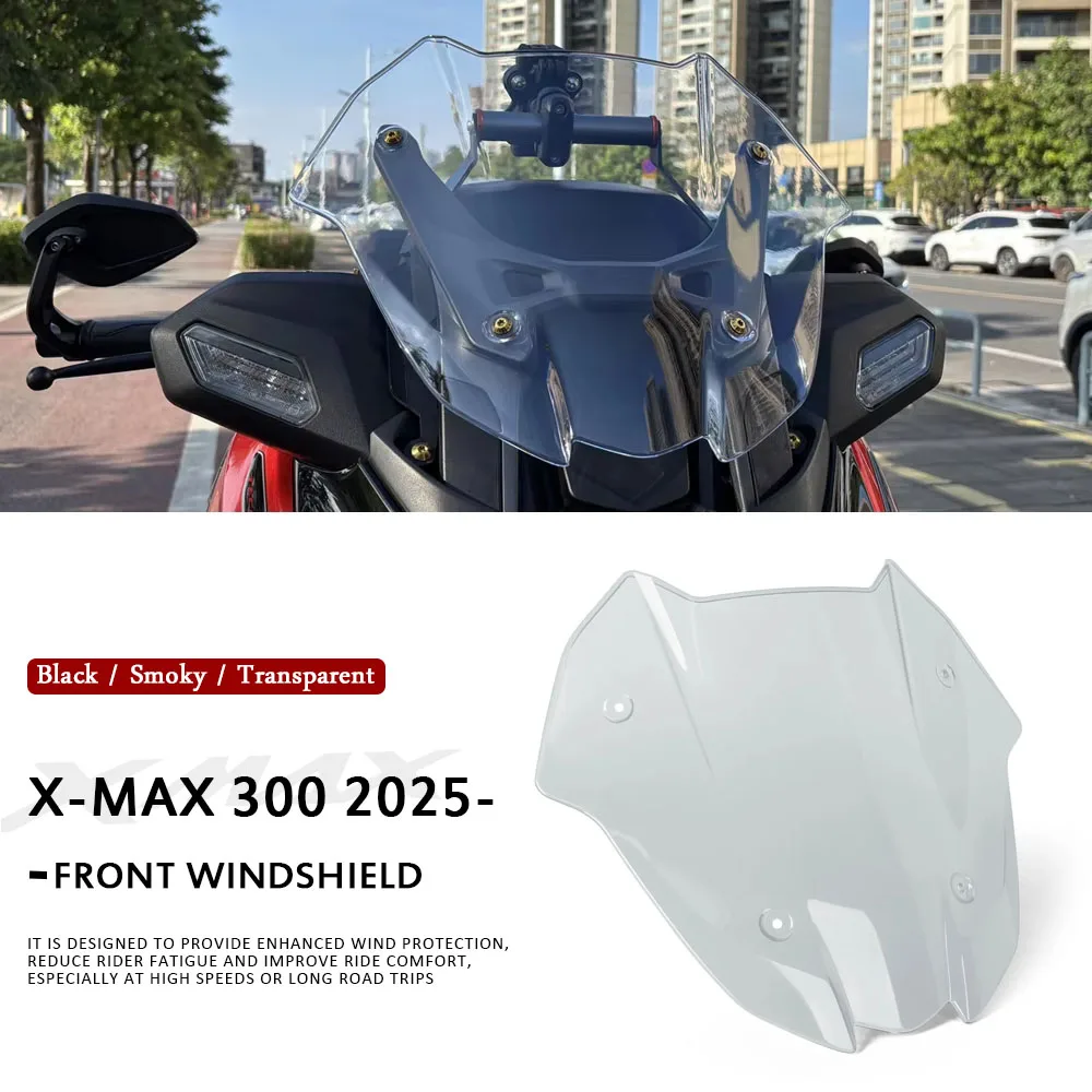 

Windshield Windscreen X-MAX300 Wind Shield Deflectore Fairing Fly Screen For YAMAHA XMAX300 XMAX 300 Tech MAX 2025 Motorcycle