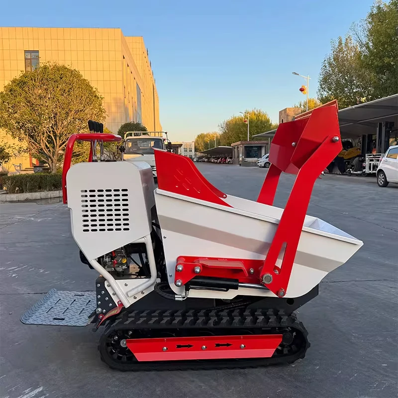Small Hydraulic Mini Dump Truck, Brand New Fuel-powered Dump Truck for Gardens, with Lifting Hopper (Customized)