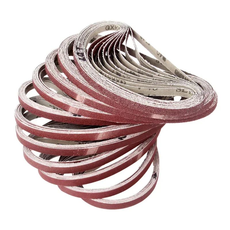 10PCS 533 * 9mm Sandbelt Polishing and Polishing Metal 40-800 Mesh Sandbelt Sanding Machine Accessories