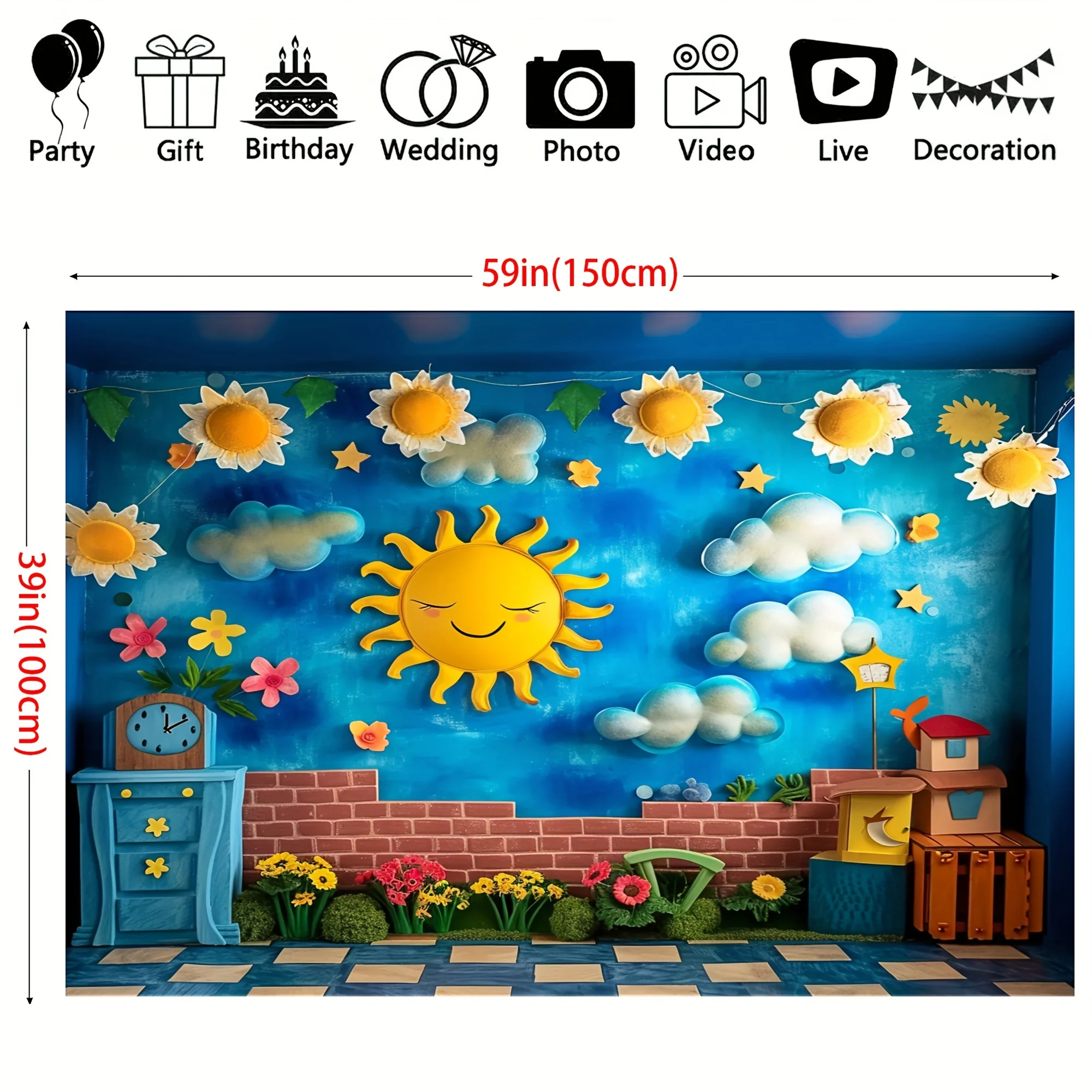 Kindergarten school age return to school shooting party photography background photography studio party decoration supplies