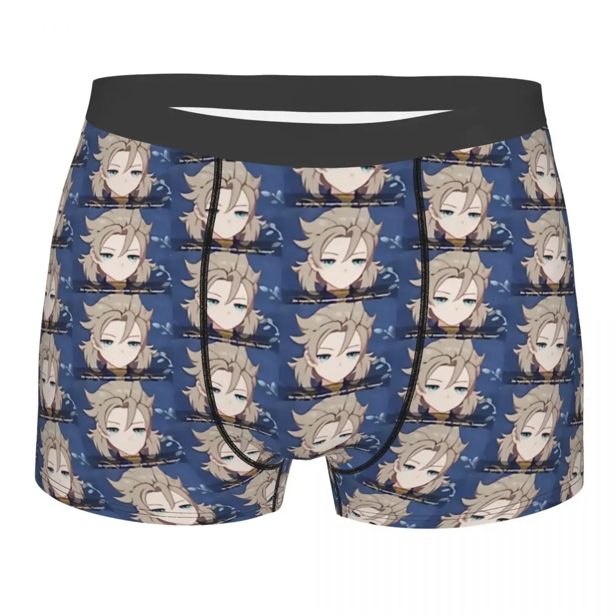 Albedo Smug Genshin Impact Underpants Homme Panties Men\'s Underwear Sexy Shorts Boxer Briefs