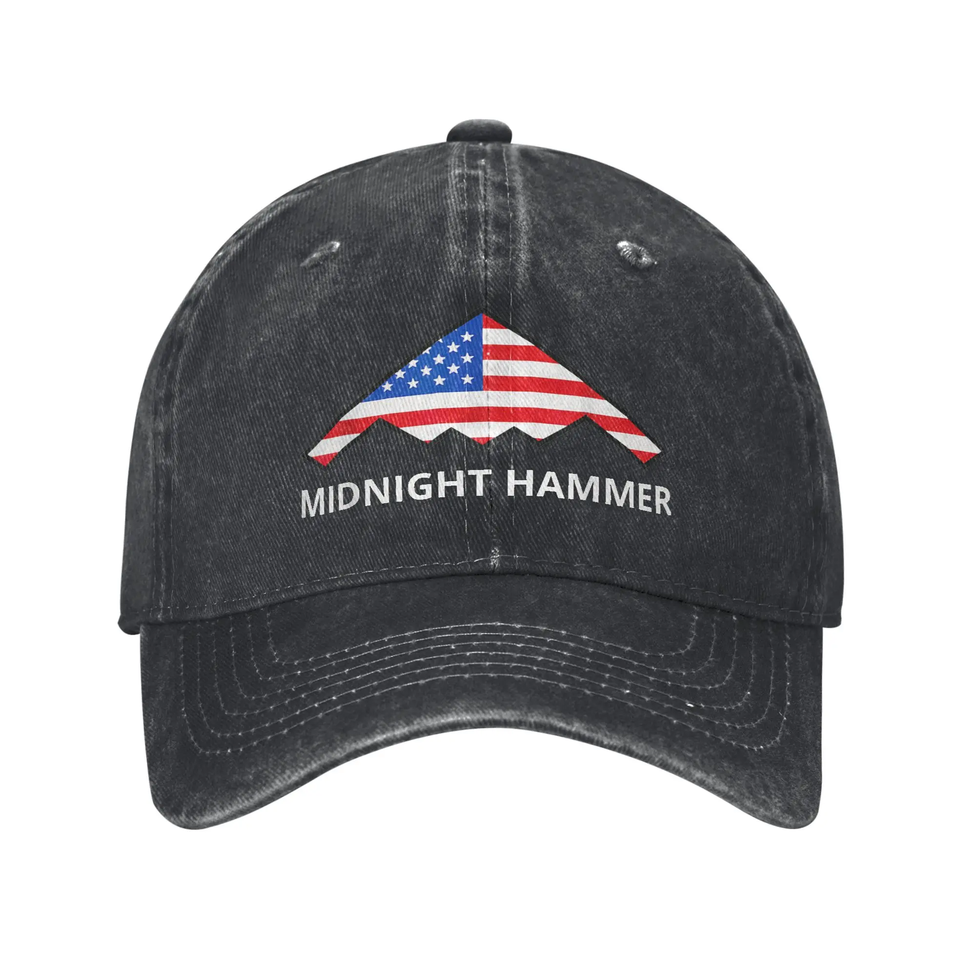 

Midnight Hammer B2 Stealth Jet Baseball Cap Sun Hunting Camping Sun-Proof Washed Hip Hop Hats Unisex Men y2k Cute Baseball Caps