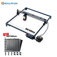 SCULPFUN S30 Ultra-33W/22W/11W Laser Engraving Machine 600x600mm Area Automatic Air Assist Replaceable Lens add Honeycomb panel