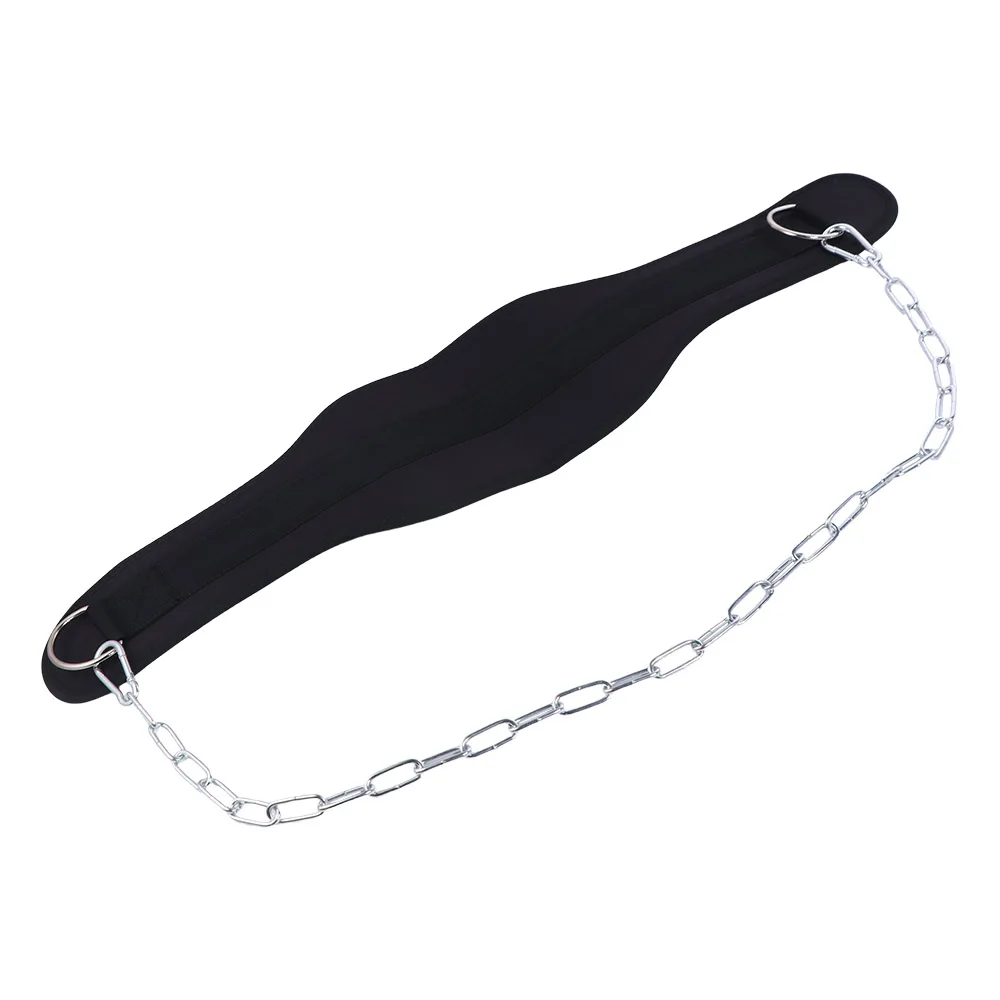 Double Layers Weighted Pull-up Belt Adjustable Thicken Weight Lifting Belt Comfortable Barbell Plates Weighted Muscle-up Belt