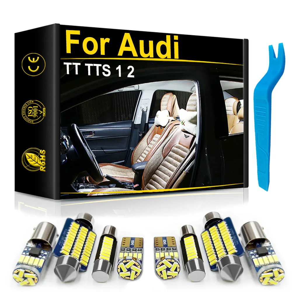 

Аксессуары для Audi TT, TTS, RS, MK1, MK2, 8N, 8J, 1999-2017, Автомобильный интерьер, дверь багажника, светодиодная лампа Footwell, комплект автомобильных фар Canbus