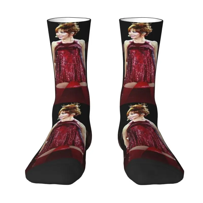 Harajuku Mylene Farmer Socks Men Women Warm 3D Print French Singer Basketball Sports Socks