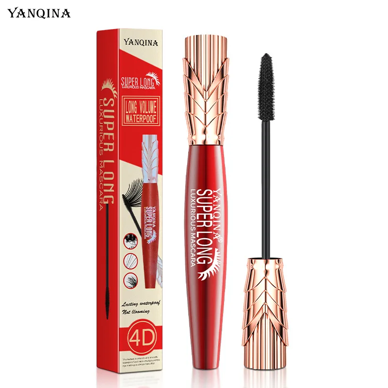 Yanqina Crown Mascara wasserdicht verlängern dicke Curling Mascara kein Verblassen 24 Stunden dauerhafte Feuchtigkeit creme 4d Mascara Kosmetik