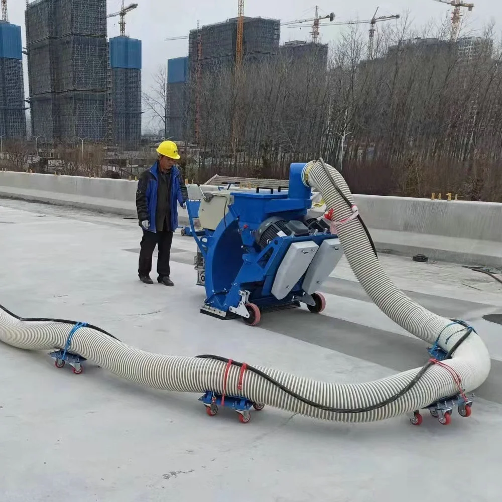 Penjualan Panas Harga Bagus Mesin Pembersih Semen untuk Penghapusan Rambu Jalan KLRO850 Industrial Portable Road Shot Blaster