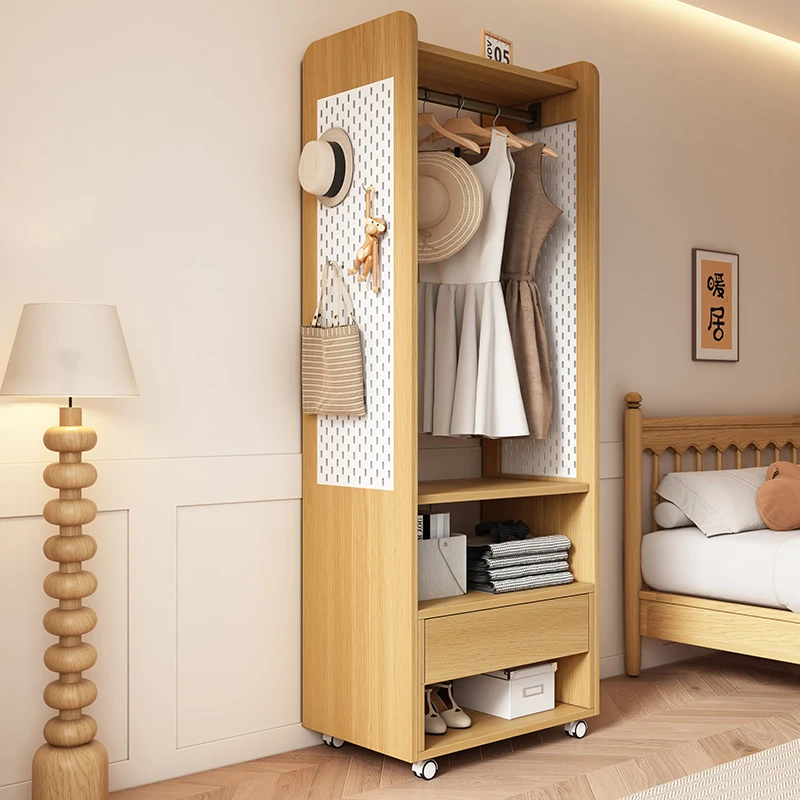Hanging hanger with locker removable bedroom bedside table bedside integrated coat rack master bedroom floor
