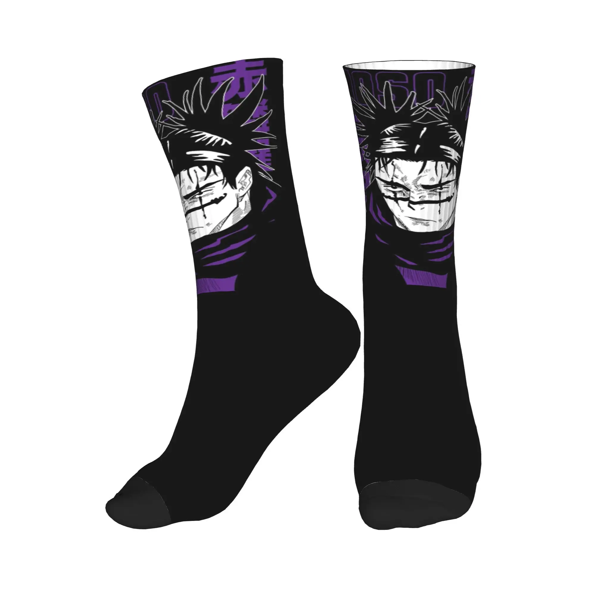 

All Seasons Choso JJk Manga Jujutsu Kaisen Red Blood Sport Middle Tube Socks Crew Socks Casual Stockings for Men Women
