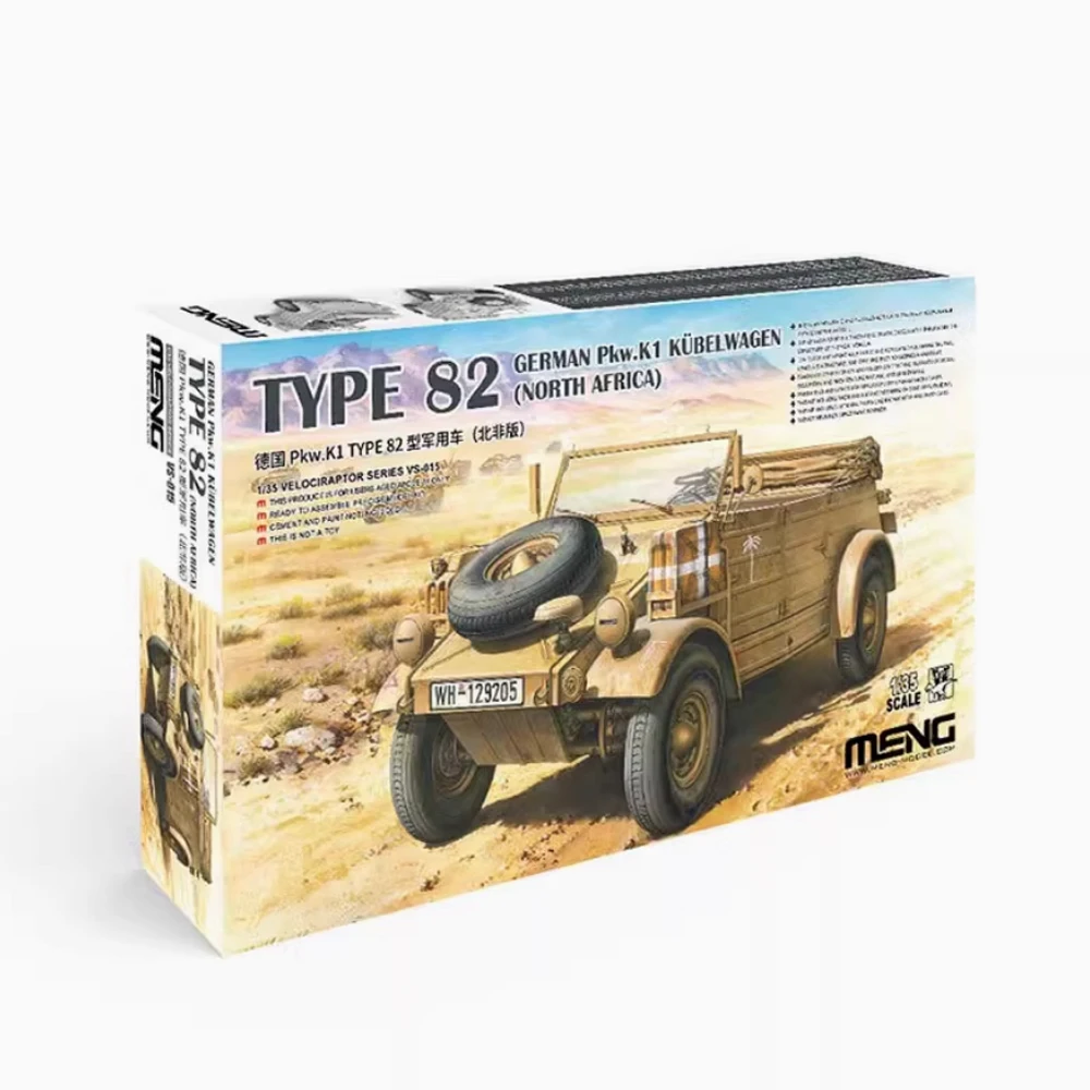 

MENG VS-015 1/35 Германия Pkw K1 Kubelwagen Type 82 North Africa Бронированный автомобильный дисплей Хобби Ремесло Игрушка Пластиковая сборка Модель Комплект