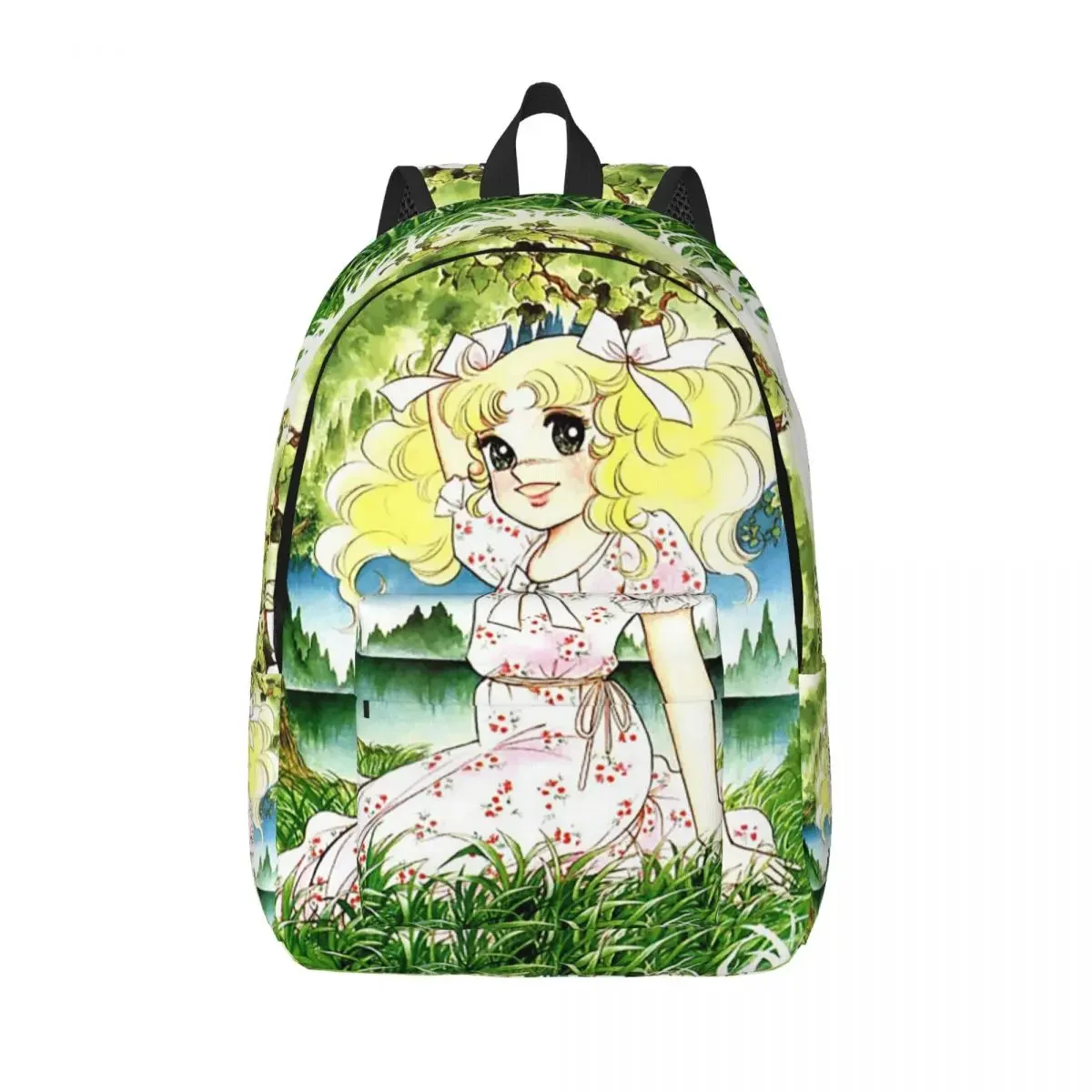 

Candy Candy Anime Cartoon Backpack for Men Women Casual School Work Daypack Kawaii Japanese kids College Canvas Bags with Pocket