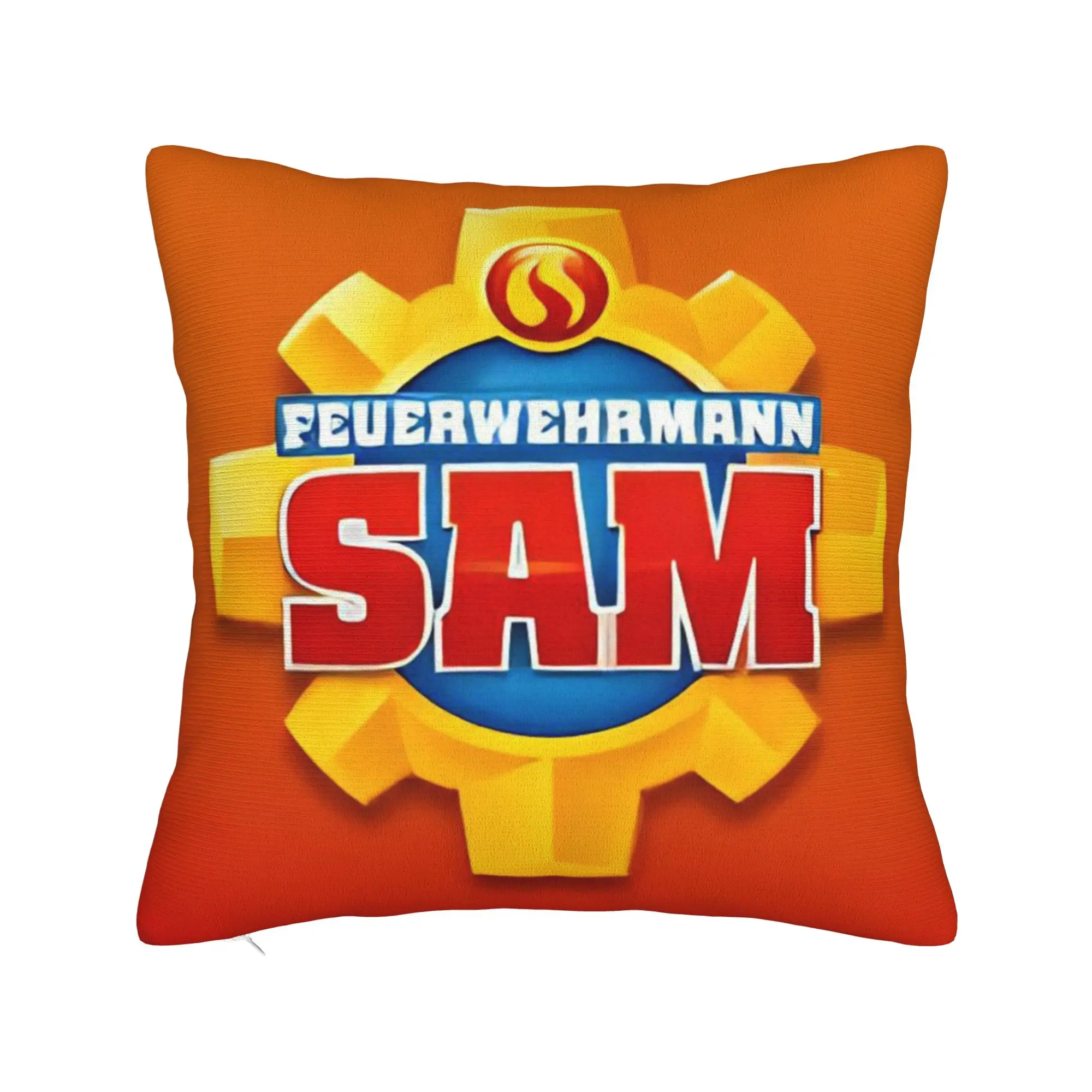 Fireman Sam Square Pillow Covers Polyester Sofa Kids Movies Hero Cushion Cover Cute Decorative Throw Pillow Case 45*45