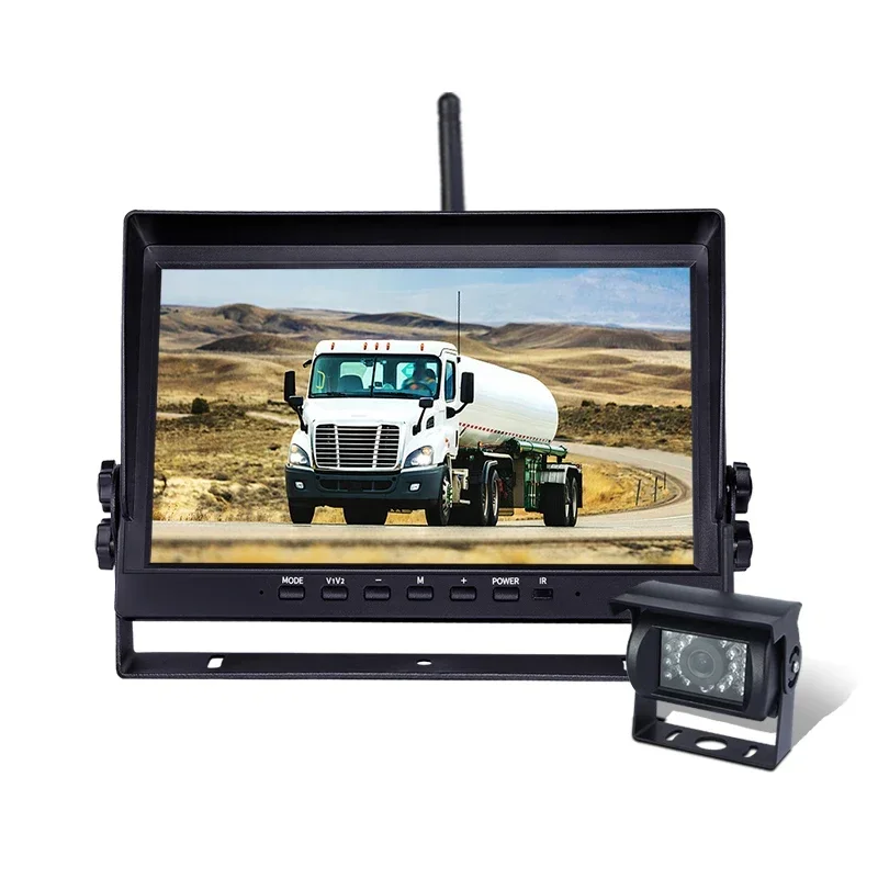 

Беспроводная задняя камея 10,1-дюймовый беспроводной автомобильный резервный каме и комплект монитора Резервная камея для автофургона, 1080P, Heavy Dut VehicleM