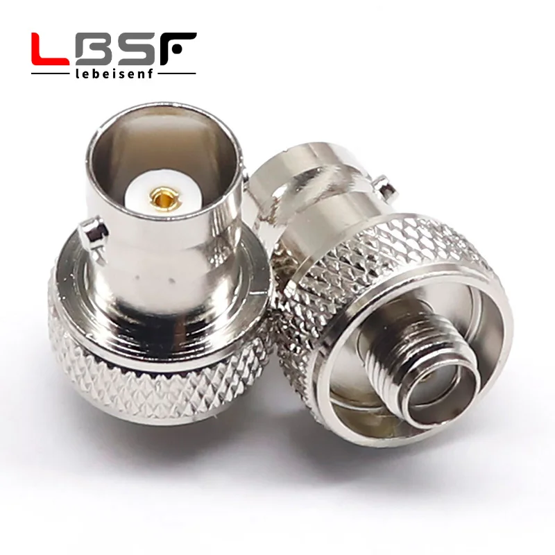 

50pcs/100pcs Radio Frequency Adapter BNC (Q9) Female to SMA Male Adapter BNC/SMA-KJ Disc Nickel Plated