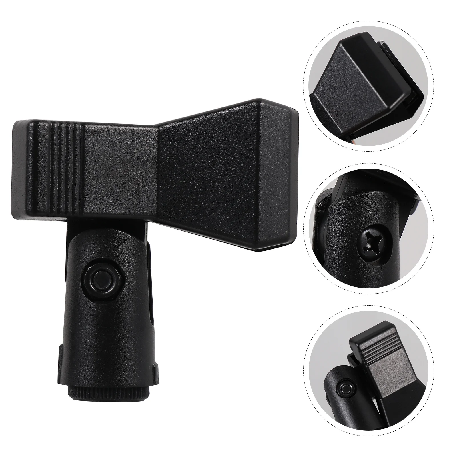 

3pcs Universal Microphone Clip Holder Spring-Clip Mic Mount For 15-50Mm Wireless Microphones Adjustable 180 Degree With 3/8 5/8
