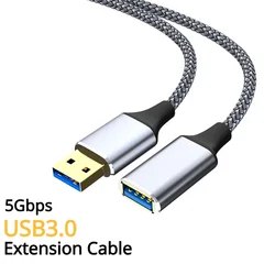 USB Extension Cable USB 3.0 Cable Male to Female Extender Cord for Smart TV PS4 PS3 Xbox One SSD Laptop Extension Data Cable