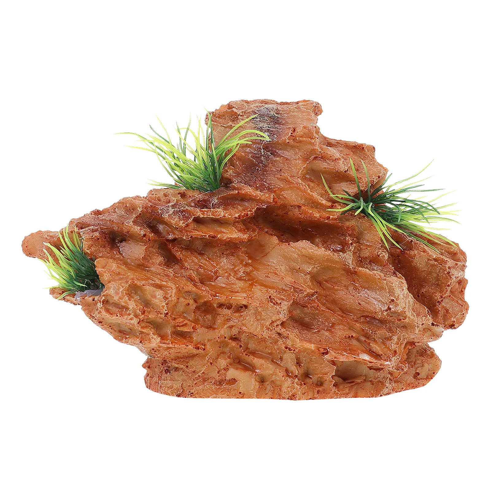 

Fish Tank Rockery Statue Lifelike Waterproof Aquarium Decor for Landscaping Small Space Desktop Decor Resin Craft Ornament