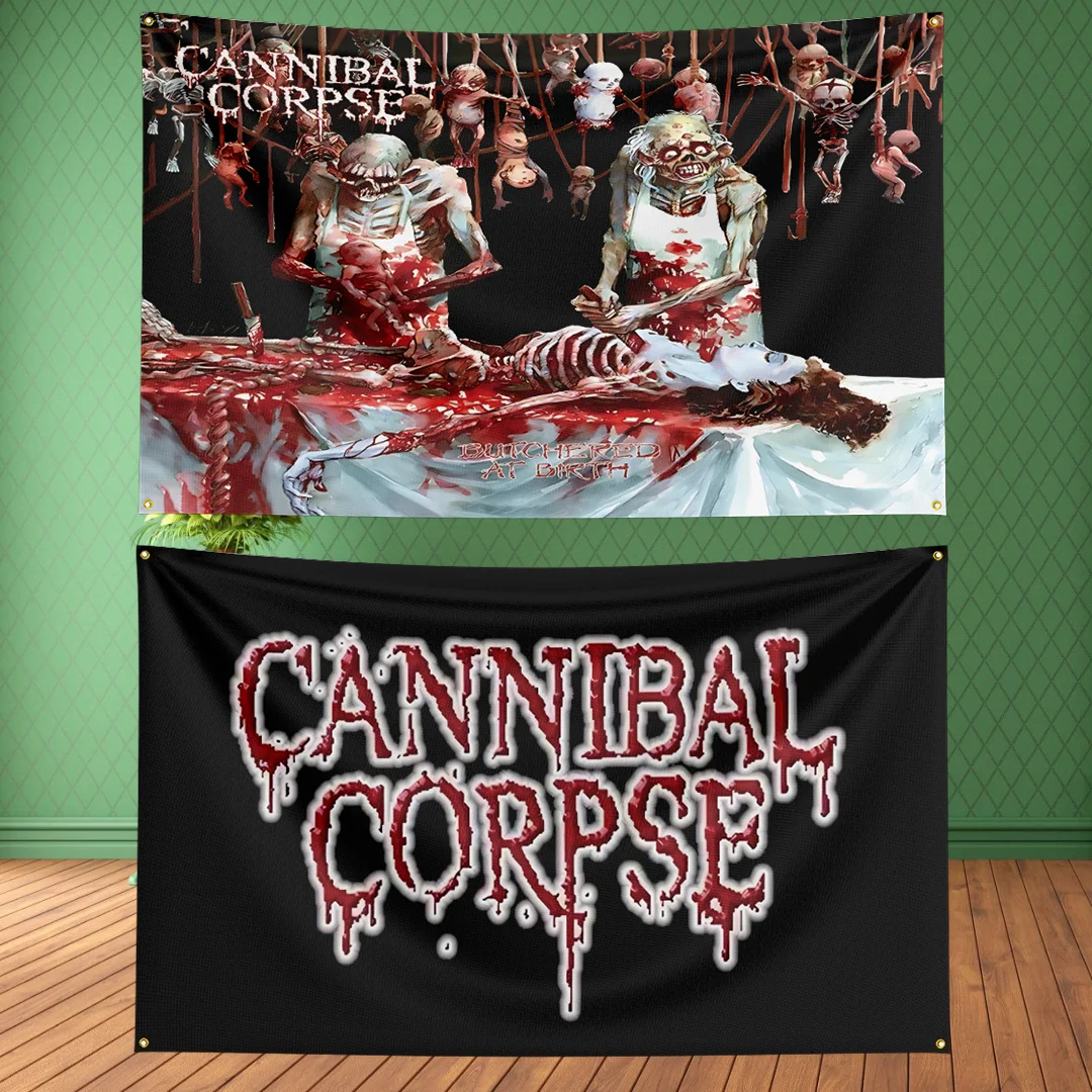 

3x5 Ft C-Cannibal-Corpses Heavy Metal Band Flag Rock Music Wall Banner for Bedroom Studio Bar Concert Outdoor Decor