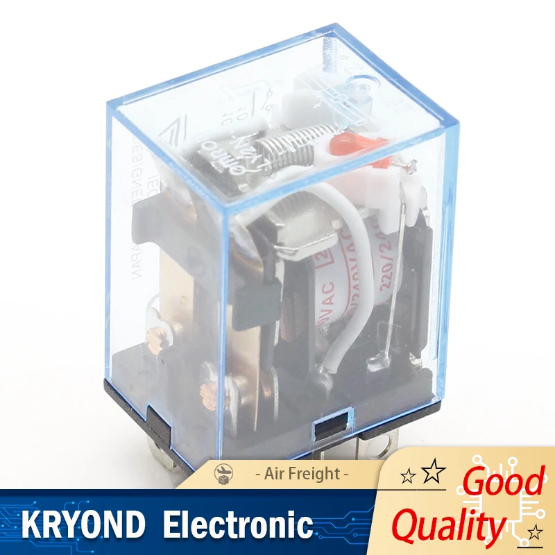 1PCS LY2NJ AC 220V Coil 10A 240V Power Relay DPDT with LED Lamp