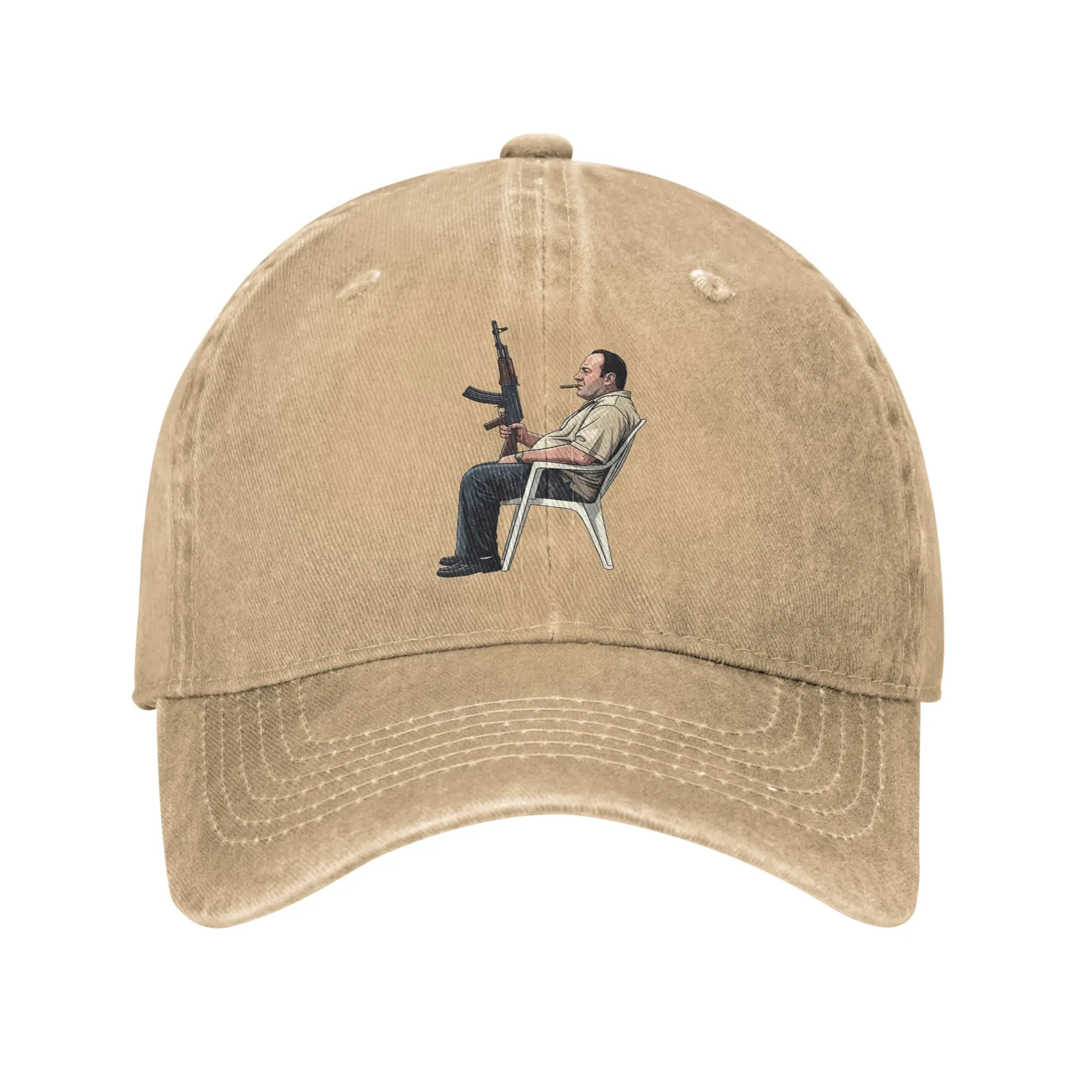 Classic Tony Soprano Bear Watch in the Garden Baseball Cap Unisex Style Distressed Denim Snapback Cap Sopranos Tv Show Hats Cap