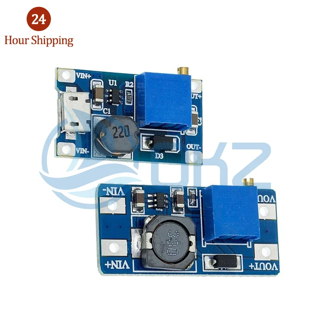 10db MT3608 DC-DC lépés Felfelé átalakító Felhajtó áram Ajánlattétel Modul Erősítés step-up Pást Minden kimeneti 28V 2A számára arduino diy készlet