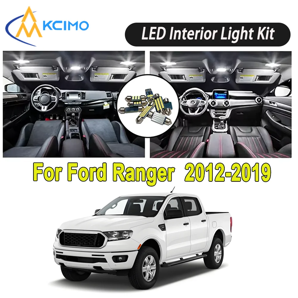 

New Light Bulb For Ford Ranger (2012-2019) Premium Bright LED Interior Dome Map Trunk Light Kit Car Led Lamps Canbus Car LED