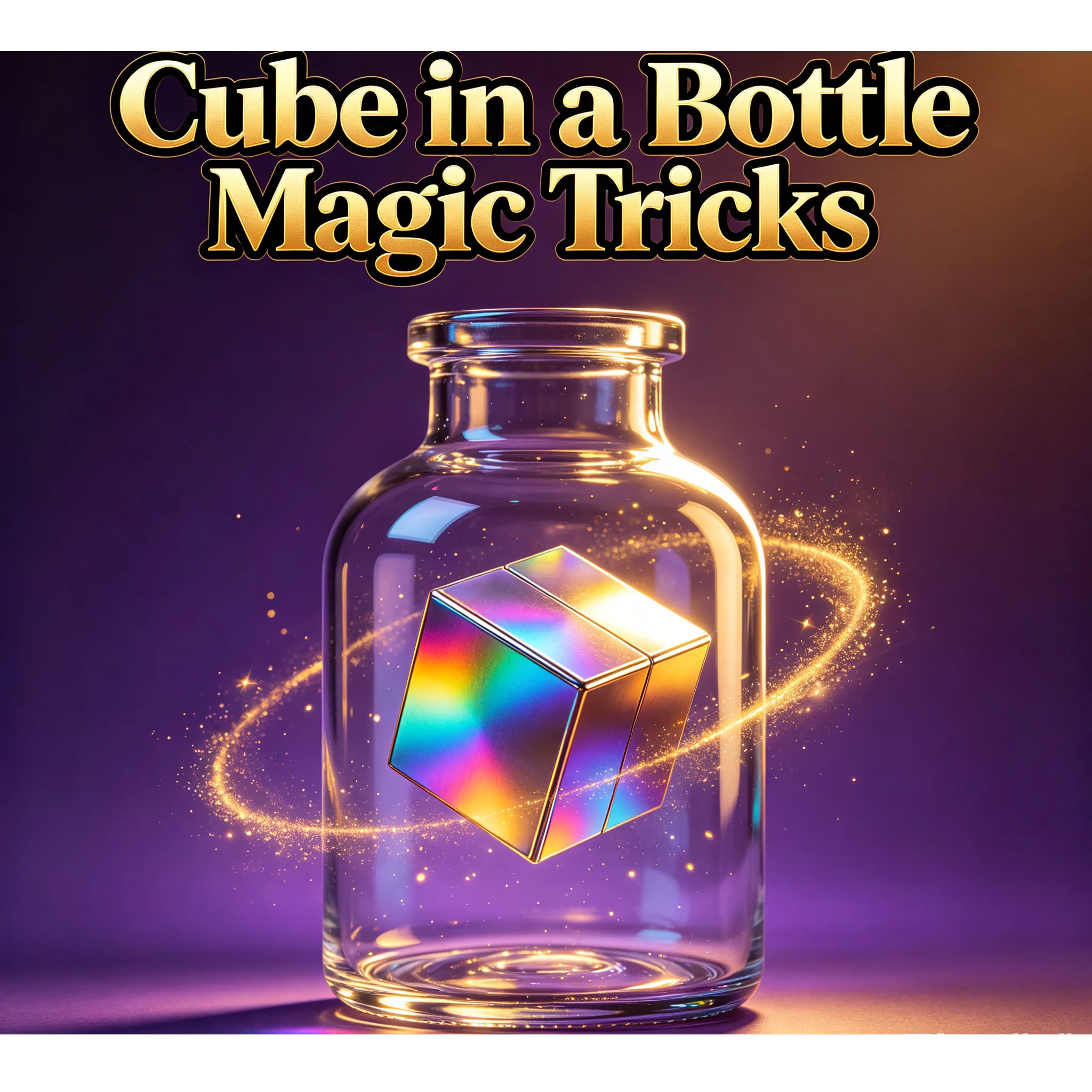 

Cube in a Bottle Magic Tricks Novelty Illusion Cube Disappear Magic Props Magic Gimmick Cube Party Magie