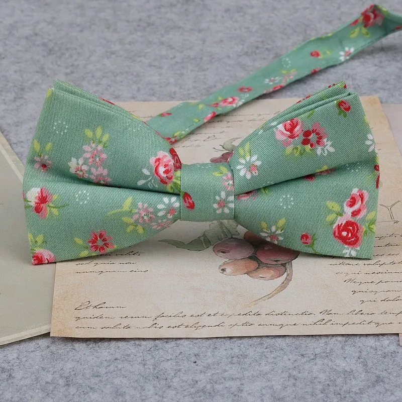Marke Neue Männer Mode Retro Blume Drucken Bogen Krawatten Für Mann Casual Schule Jungen Katzen Muster Neck Tragen Bowtie Zubehör schmetterling – Detail 4