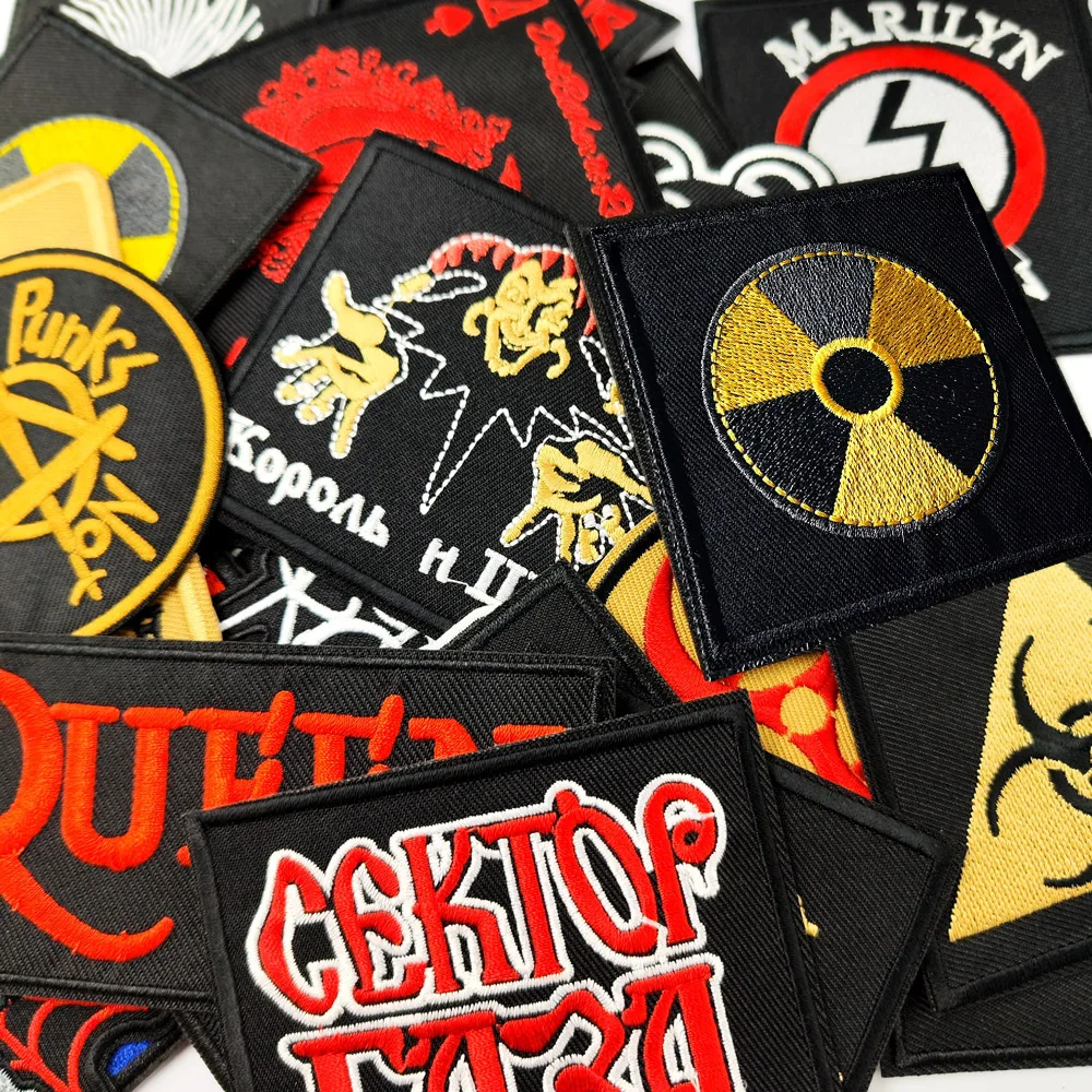 ROCK BAND Iron-On Patches Clothe Embroidery Applique Sewing Supplies Decorative Badges Classic Nostalgia Music Popular