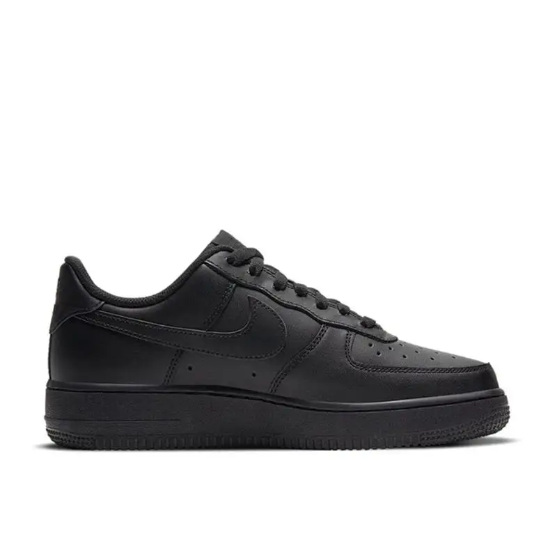 Nike Air Force 1 Low \'07 schwarze Skates chuhe für Männer Frau Klassiker alle schwarzen Casual Sneakers af1 Sporttrainer