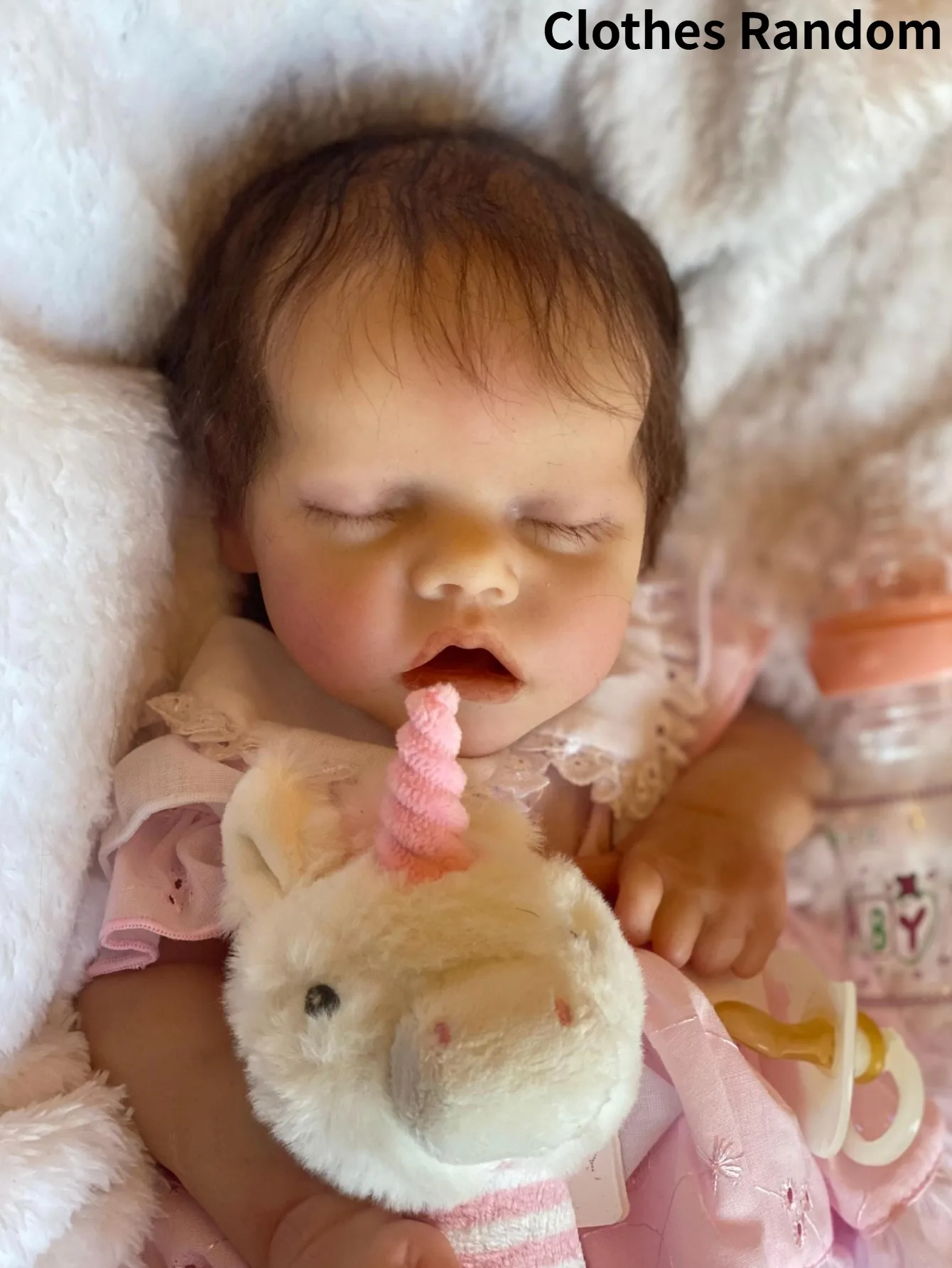 

18-дюймовая силиконовая кукла Reborn для близнецов A Girl Soft Touch Bebe Reborn с укорененными волосами (случайная одежда)