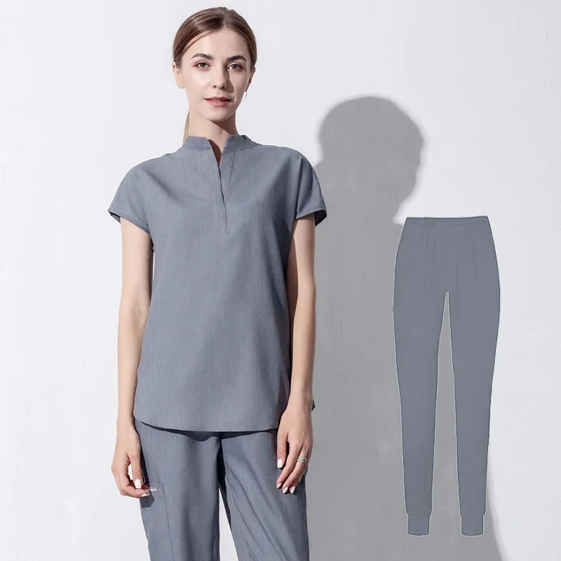 Women Medical Clothes Hospital Scrubs Sets Dental Clinic Pet Shop Beauty Salon Workwear Tops and Pant Clothing Nurse Accessories