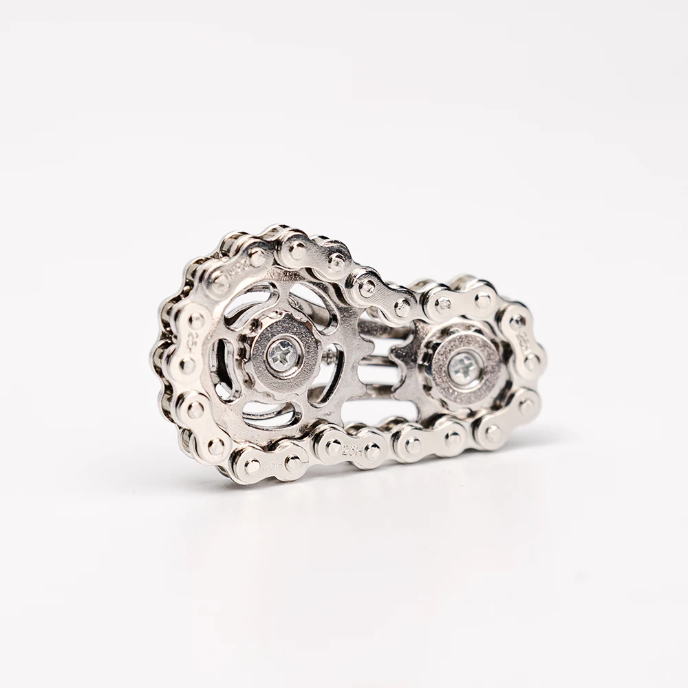 Pignons volant d'inertie gyroscope Fidget Spinner anti-stress anxiété chaînes de vélo en métal EDC Spinner Fidget jouets pour enfants adultes