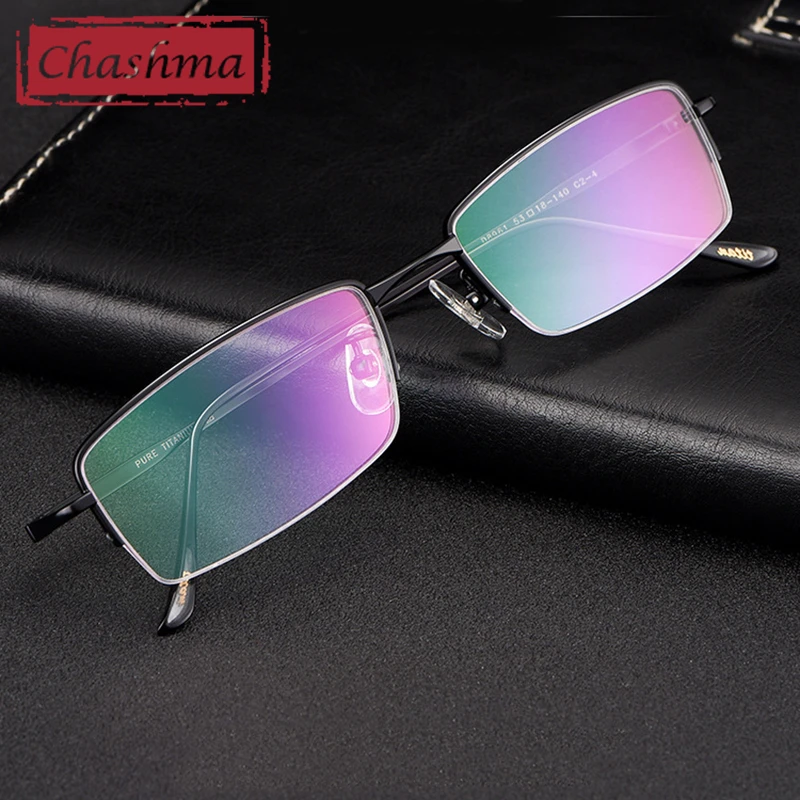 

Chashma Prescription Glasses Square Light Eyeglasses Top Quality Spectacle Frames Men Pure Titanium Optical Eyewear Gafas Hombre