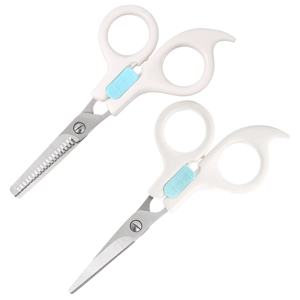 

2pcs Haircut Scissor Set White Premium Hairdressing Scissors For Baby Kids Home Salon Use Portable Styling Tools Anti-Corrosion