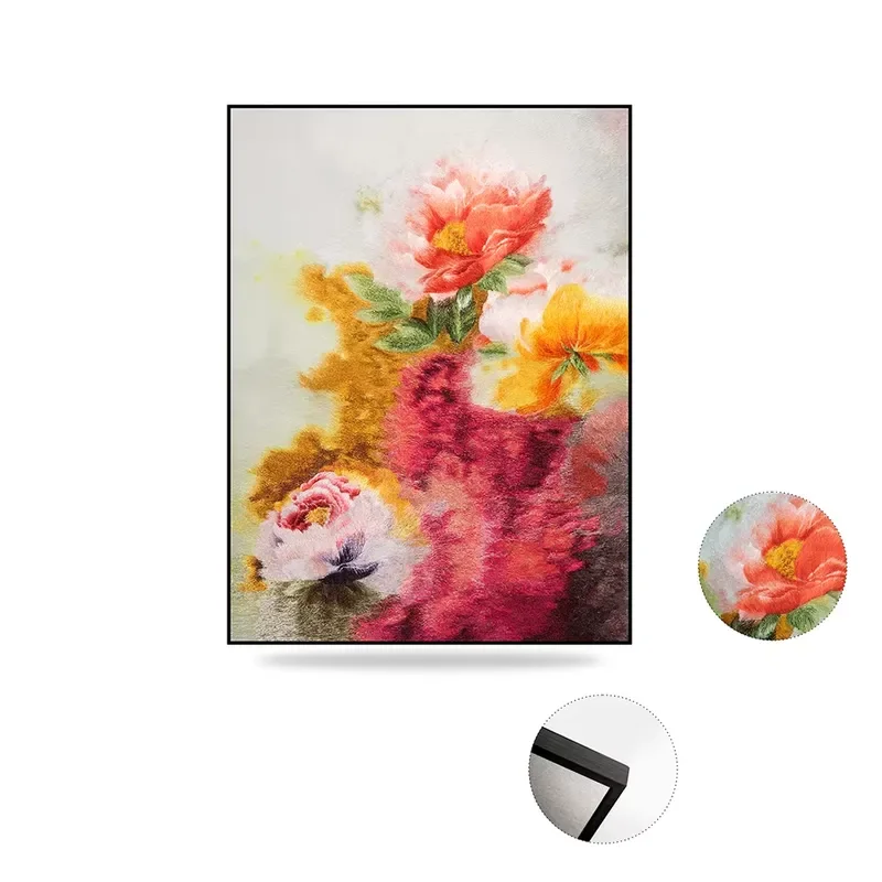 Eco Friendly Diamond Embroidery Art Premium Hand-Stitched Waterproof Customizable Floral Wall Decor for Home and Gift
