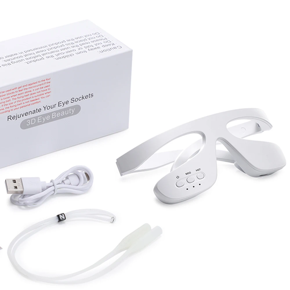 مكافحة الشيخوخة ثلاثية الأبعاد مدلك العين عيون التعب الإغاثة الاسترخاء تخفيف الهالات السوداء EMS العين غرامة خط الجمال العناية بالعين تدليك #6