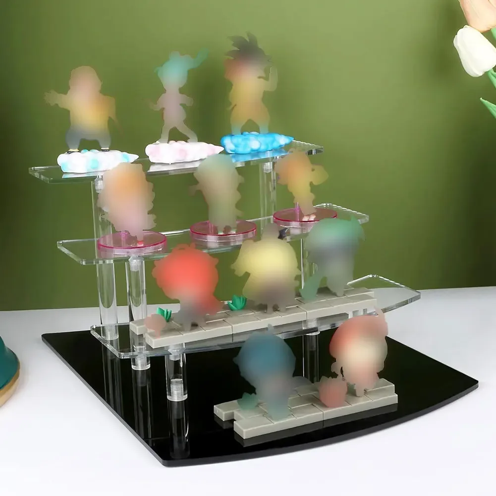 4 Tier Acrylic Organizer Display Stand for Bathroom Vanity Perfumes For Collectibles with Stainless Steel Hardware