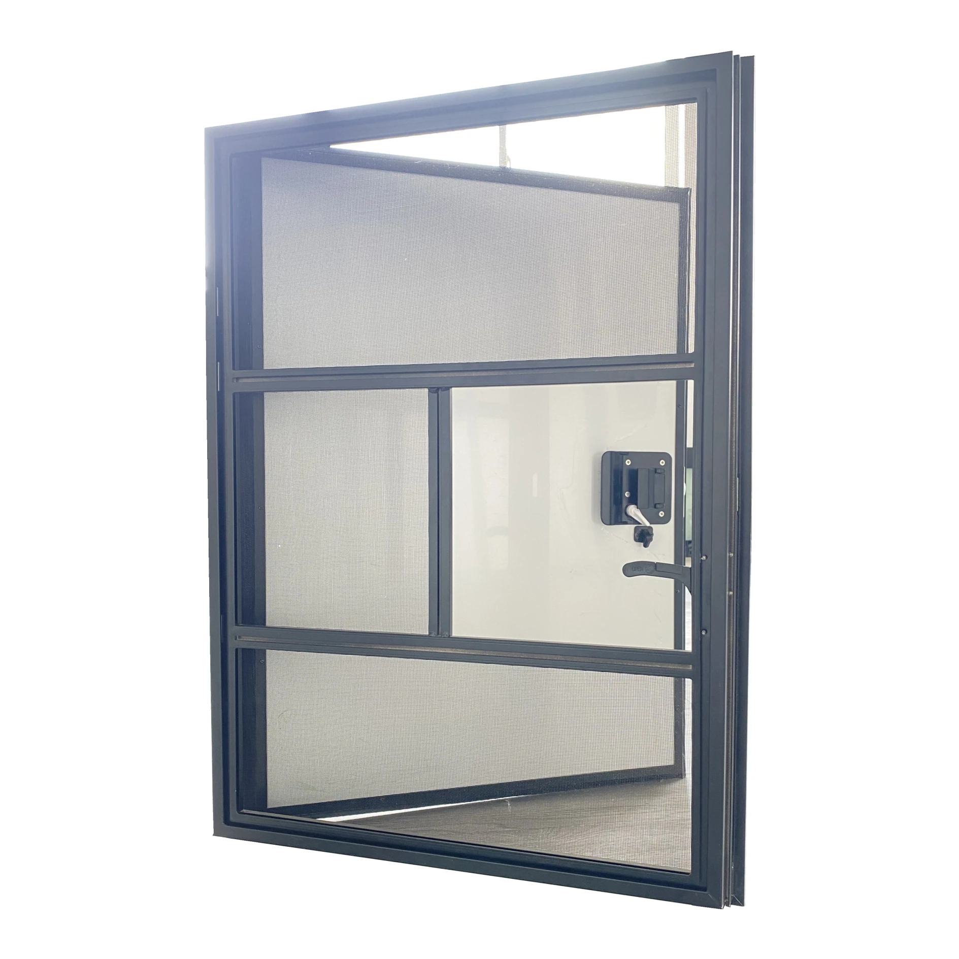 High Quality Square Corner Aluminum Alloy RV Entry Door with Lock for Motorhome Caravan Camper Van view 4