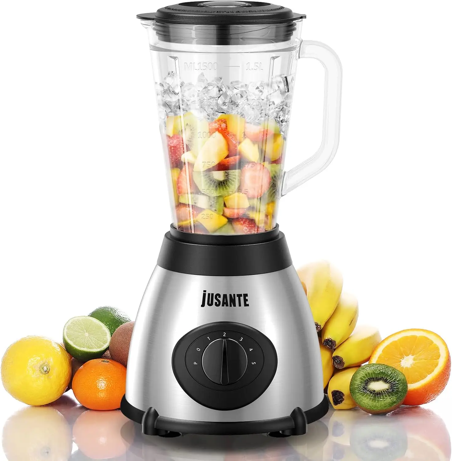 

Blender for Smoothies, 1000W Glass Blender for Kitchen Countertop with 48oz Glass Jar Ice Crusher or Juice, Milkshake, Dessert