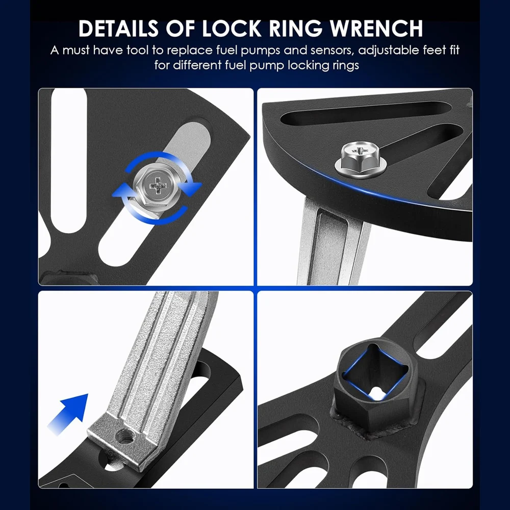 Fuel Pump Removal Tool, Universal Fuel Tank Lock Ring Tool, Adjustable 5.31" to 7.17" Fuel Pump Lock Ring Tool